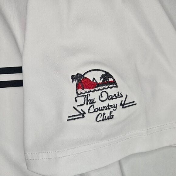 FOOTJOY HEATHER COLOR BLOCK LISLE PINK WHITE STRIPE GOLF POLO SHIRT MENS 2XL - Picture 3 of 5